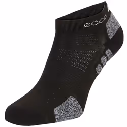ECCO Adults Tour Lite Compression Cushioning Sports Golf No Show Ankle Socks - 2.5-5.5 UK, Black