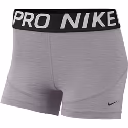 Nike Women's Pro 3"""" Training Short (Gunsmoke/Heather/Black/Black  Sma