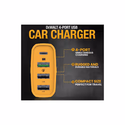 Dewalt 141 9009 DWG 4-Port Mobile USB PD Charger 60W DWT1419009