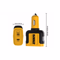 Dewalt 141 0484 DWG 2-Port PPS PD Car Charger 120W DWT1410484