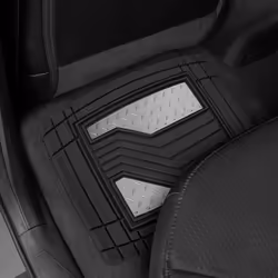 CAT BDK Heavy Duty Rubber Floor Mats for Car SUV Truck & Van-All Weather Protection  Front & Rear with Heelpad & Anti-Slip Nibs Backing  Universal Tri