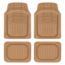 Cat CAMT-9014 (4-Piece) Heavy Duty Deep Dish Rubber Floor Mats Trim to Fit for Car Truck SUV & Van All Weather Total Protec ...
