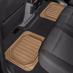 Cat CAMT-9014 (4-Piece) Heavy Duty Deep Dish Rubber Floor Mats  Trim to Fit for Car Truck SUV & Van  All Weather Total Protection Durable Liners Beige