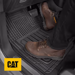 Cat ToughLiner Heavy Duty Rubber Floor Mats & Cargo Trunk Liner for Car SUV Van Sedan  Black - Trim to Fit  All Weather Deep Dish Automotive