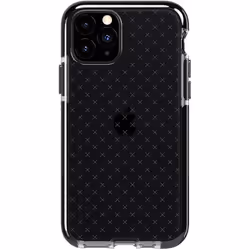 Tech21 Protective Apple iPhone 11 Pro Max Case Thin Patterned Back Cover with FlexShock - Evo Check - Smokey/Black - 6.5"