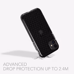 Tech21 Protective Apple iPhone 11 Pro Max Case Thin Patterned Back Cover with FlexShock - Evo Check - Smokey/Black - 6.5"