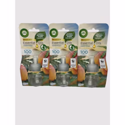 3 x Air Wick Pure Island Mango Scented Oil Air Freshener 19ml For Plug Diffuser