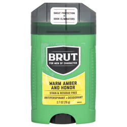 Warm Amber and Honor Antiperspirant Deodorant by Brut for Men - 2.7 oz Deodorant Stick