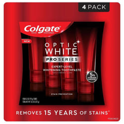 Colgate Optic White Toothpaste Pro Series Stain Shield 3.3 Ounce Pack of 4