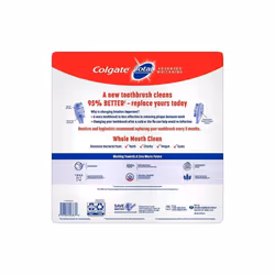 Colgate Total Whole Mouth Health Advanced Whitening  Soft Floss Tip Bristles Wraparound Cheek and Tongue Cleaner Spiral Bristles - 8 Toothbrushes