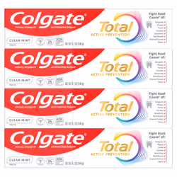 Colgate Total Clean Mint Toothpaste 10 Benefits No Trade-Offs Freshens Breath Whitens Teeth and Provides Sensitivity Reli ...