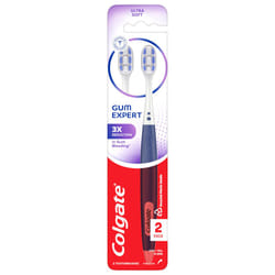 Colgate Gum Expert Ultra Soft Gum Toothbrush Pack  Extra Soft Toothbrush for Sensitive Gums  Gum Bleeding and Irritation  2 Pack