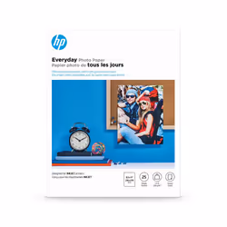 HP Everyday Photo Paper Glossy 8.5x11 in 25 sheets (Q5498A)