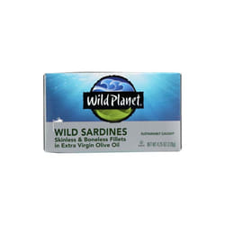Wild Planet 1861632 4.25 oz Skinless Boneless Fillets in Olive Oil - Case of 12