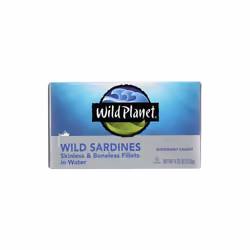 Wild Planet, Wild Sardines, Skinless & Boneless Fillets in Water, 4.25 oz (120 g) - Case of 12