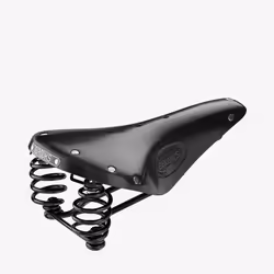 Brooks Flyer, Bicycle saddle, City, Men, Black, Monochromatic, Leather