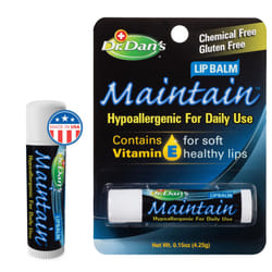 Dr. Dan's Maintain Lip Balm - Perfect for Cortibalm Aftercare  Mild Ingredients & Beeswax  Vitamin E Enriched for Moisturizing Dry Lips  Ensures Smoot