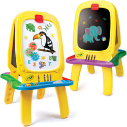 Crayola: Deluxe Magnetic Double-Sided Easel - Dry Erase Includes Crayons  Stickers  Magnet Letters & Gears  Ages 3+