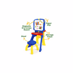 Crayola: Triple-The-Fun Art Studio - Converts Into Activity Desk  Includes Stool  Magnetic Dry Erase Board  Ages 3+