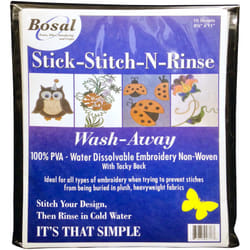 Bosal Stick-Stitch-N-Rinse Wash-Away Stabilizer 10/Pkg-8.5"X11"