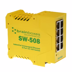 Brainboxes SW-508, Unmanaged, Fast Ethernet (10/100)