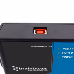 Brainboxes US-757 cable gender changer RS232 USB-C Black, Blue - Additional view 2