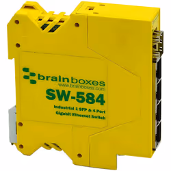 Brainboxes SW-584 Industrial 1 SFP & 4 Port Gigabit Ethernet Switch