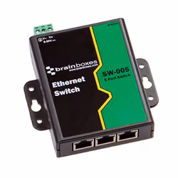 Brainboxes SW-005, Unmanaged, Fast Ethernet (10/100), Wall mountable