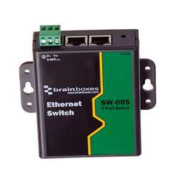 Brainboxes SW-005 network switch Unmanaged Fast Ethernet (10/100) Black, Green
