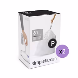 simplehuman custom fit liners, 50 L, White
