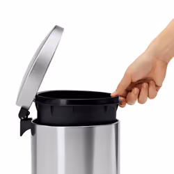 simplehuman 6 Liter  16 Gallon SemiRound Bathroom Step Trash Can  Brushed Stainless Steel