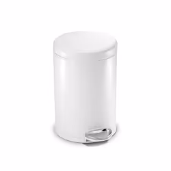 simplehuman CW1853CB, 4.5 L, Round, Stainless steel, White, Pedal, 254 mm