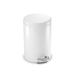 simplehuman CW1853CB 4.5 L Round Stainless steel White