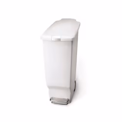 simplehuman CW1362, 40 L, Rectangular, Plastic, White, Plastic, Pedal