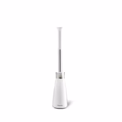 simplehuman BT1083, Toilet brush & holder, Stainless steel, White, Plastic, Stainless steel, 186 mm, 94 mm