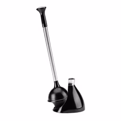 simplehuman Toilet Plunger and Caddy Stainless Steel Black