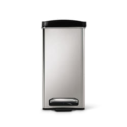 simplehuman CW1180 10 L Rectangular Stainless steel Black, Stainless steel