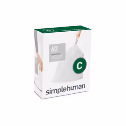 simplehuman CW0252, 12 L, White, Plastic, 508 mm, 353 mm, 60 pc(s)