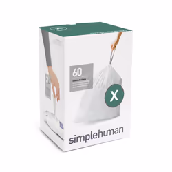 simplehuman CW0272, 80 L, White, Plastic, 878 mm, 657 mm, 60 pc(s)