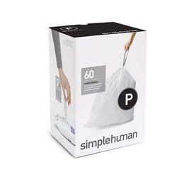 simplehuman code P plastic bag White 60 pc(s)