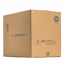 simplehuman code N custom Fit Drawstring Trash Bags 200 count 30 Liter 8 gallon White