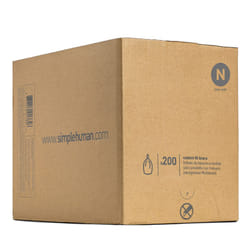 simplehuman code N custom Fit Drawstring Trash Bags  200 count  30 Liter  8 gallon  White