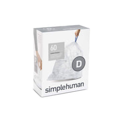 simplehuman CW0278 trash bag 20 L Transparent 60 pc(s)