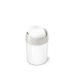 simplehuman CW2079 trash can 1.5 L Round Plastic, Steel White