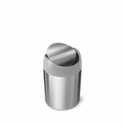 simplehuman CW2084, 1.5 L, Round, Plastic, Stainless steel, Brushed steel, Grey, Manual, 12.7 cm