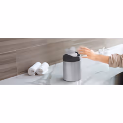 simplehuman CW2084 trash can 1.5 L Round Plastic, Stainless steel Brushed steel, Grey - Additional view 4