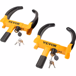 VEVOR Wheel Lock, 2 Packs Universal Wheel Clamp Lock, Adjustable Anti Theft Trailer Lock Wheel Clamp, Heavy-Duty Steel Tire L ...