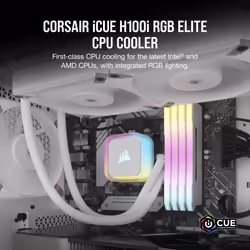Corsair H100I Elite Processor All-in-one liquid cooler 12 cm White 1 pc(s) - Additional view 6
