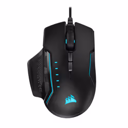 Corsair GLAIVE RGB PRO, Right-hand, Optical, USB Type-A, 18000 DPI, Black