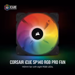 Corsair CO-9050096-WW computer cooling system Computer case Fan 14 cm Black, Grey - Additional view 2
